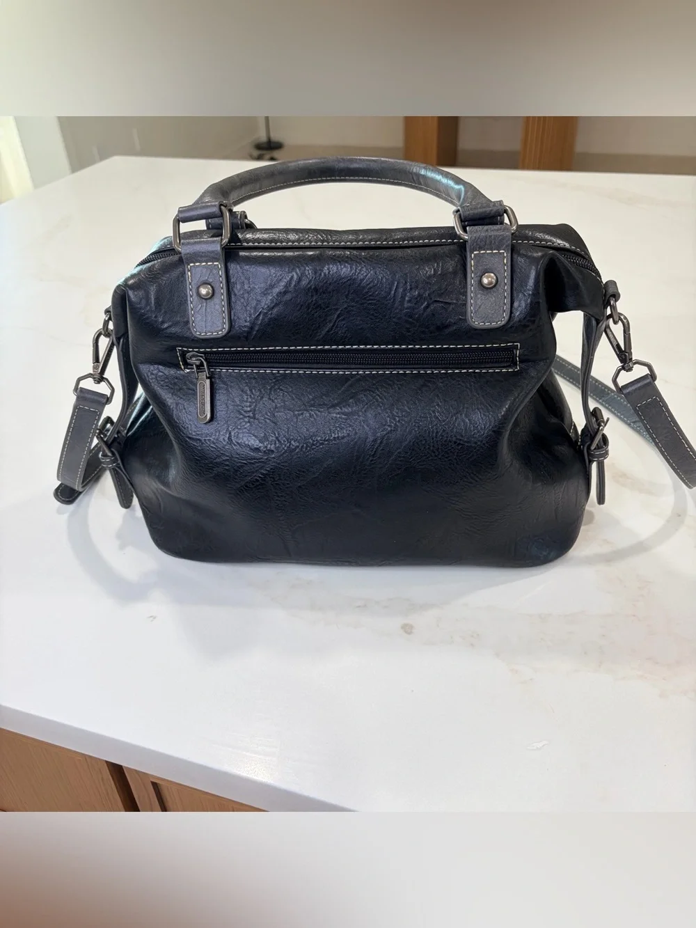 Wrangler Black and Charcoal purse with Detachable Coin Pouch and crossbody strap
